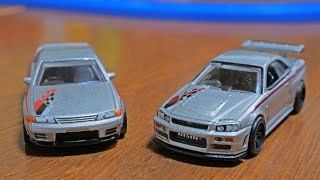 ホットウィール (Hot Wheels) プレミアム2パック　ニスモ　日産スカイラインGT-R 32、GT-R34