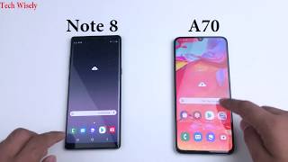 SAMSUNG A70 vs Note 8 | Speed Test & Size Comparison