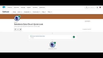 Salesforce Data Cloud : Quick Look Trailhead Answer #trailheadbadges