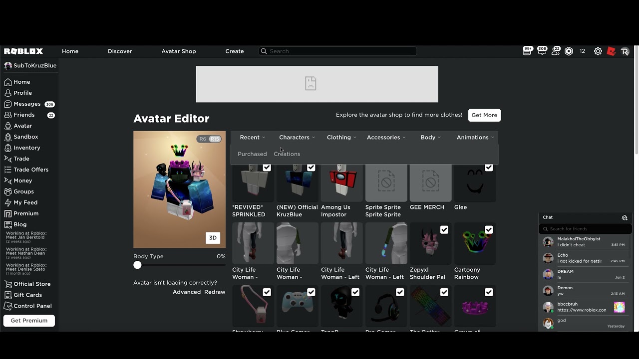 NEW ROBLOX AVATAR PAGE YouTube 