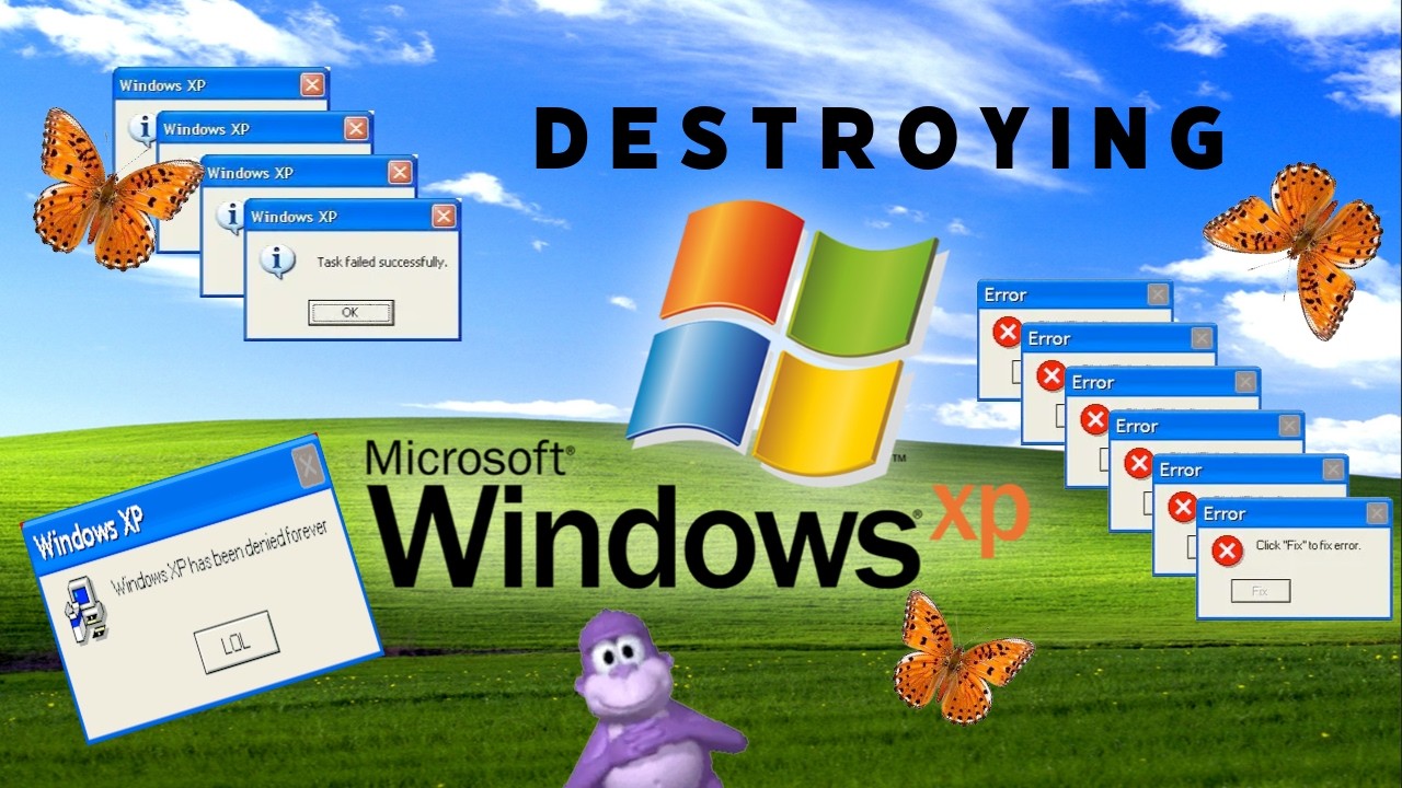 Windows Xp Destruction Destroying Windows XP💀 - YouTube