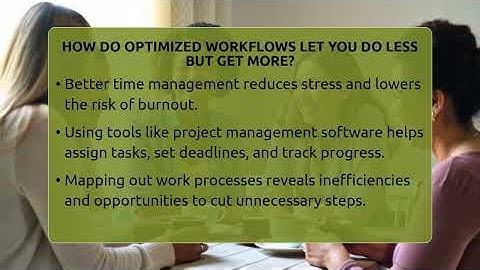 How Do Optimized Workflows Let You Do Less But Get More? - The Personal Growth Path