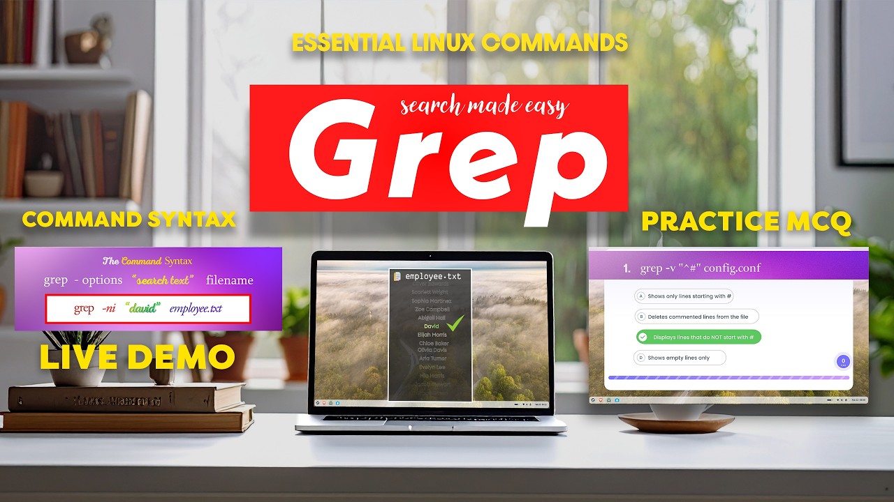 THE GREP TOOL [ SYNTAX | DEMO | MCQ ] : Essential Command Series #1 ...