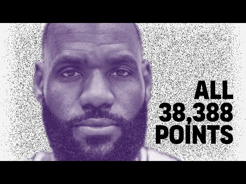 All 38,388 of lebron james’ points, in six charts