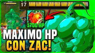 ¡ZAC 1700 DE VIDA CON SOLO 1 ITEM! NUEVO META! | League of Legends