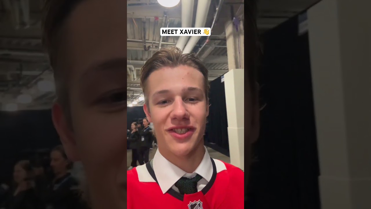 everyone say Hi Xavier 👋👋👋 #nhl #blackhawks #chicagoblackhawks #nhldraft