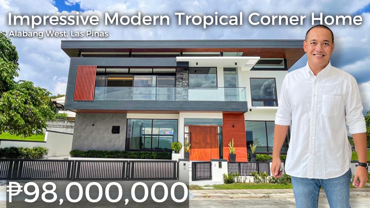 House Tour 389 | Impressive Modern Tropical Corner House and Lot For Sale in Alabang West, Las Pinas
