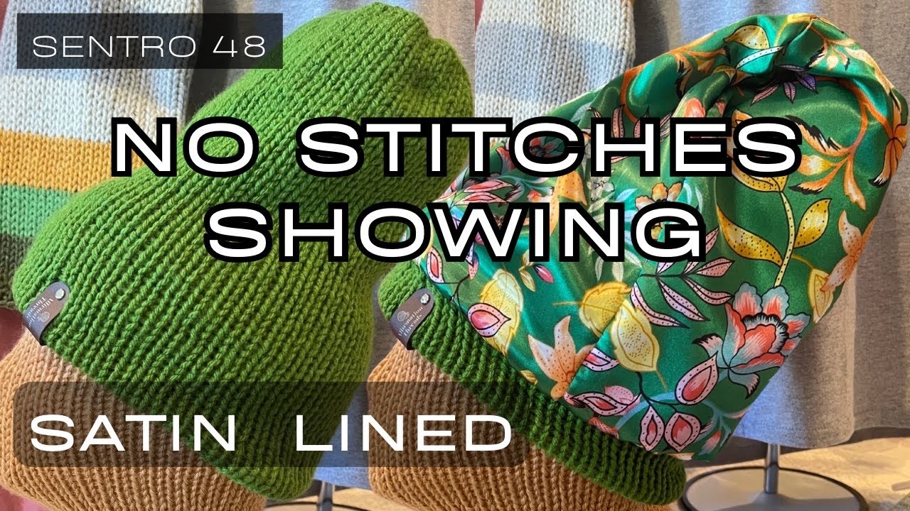 Sentro 48 Satin Lined Beanie With No Outside Stitches (Crochet Top