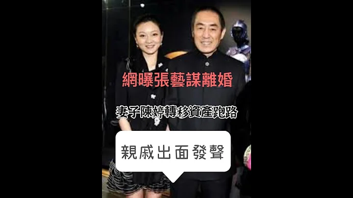 2023年8月，知名導演張藝謀被爆離婚，妻子陳婷轉移資產，出售豪宅跑路，摘除張藝謀妻子標簽認證，親戚出面發聲回應 - 天天要聞