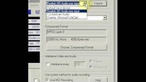 How To Set Sound from Stereo Mix (What U Hear) in Camstudio on Windows XP