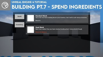 Unreal Engine 4 Tutorial - Building Series Part 7: Spend Ingredients