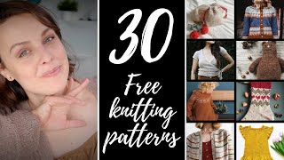 30 FREE KNITTING PATTERNS (random) // fun patterns to knit on Ravelry // Christmas Gift Knits