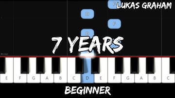 Lukas Graham - 7 Years - Easy Beginner Piano Tutorial - For 1 Hand