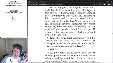 Reading The Memoirs of Sherlock Homes - The Reigate Squires