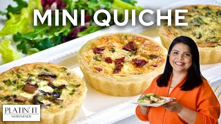 Super EASY Mini Quiche Recipe | Quiche 3 Ways!