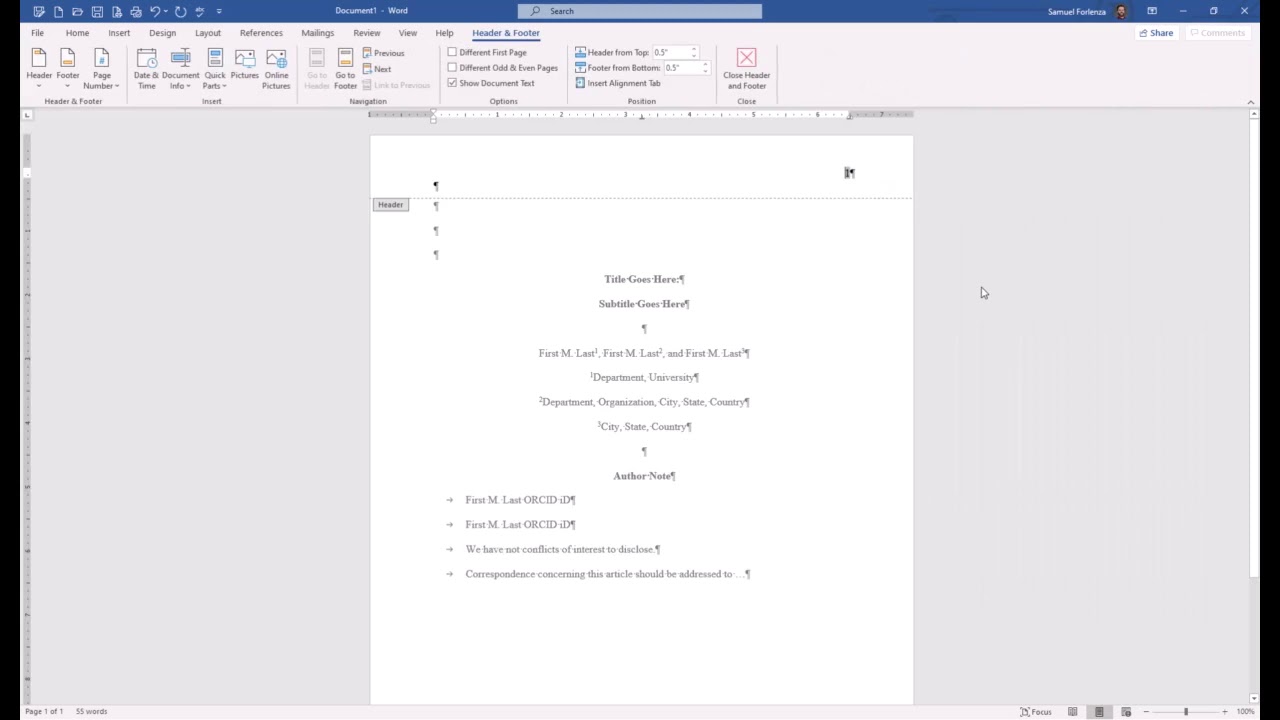 apa style 7th edition template