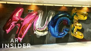 How An Artist Creates 3D-Looking Balloons With Graffiti