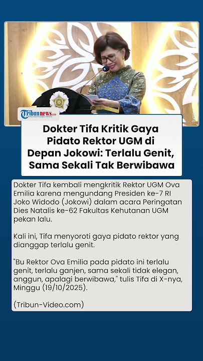 Kritik Gaya Pidato Rektor UGM di Depan Jokowi, Dokter Tifa: Terlalu Genit, Tak Berwibawa Sama Sekali