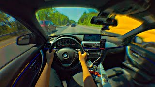POV DRIVE CUTTING UP THE HIGHWAY IN MY STAGE 2+ BMW F30 328i 🔥 (STRAIGHT PIPED POPS & BANGS) 💨