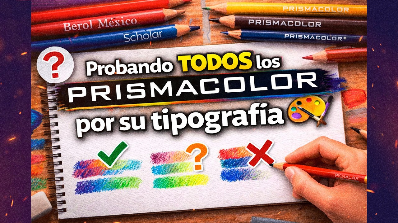 Probando TODOS los Prismacolor por su tipografía 🎨 | Comparativa real