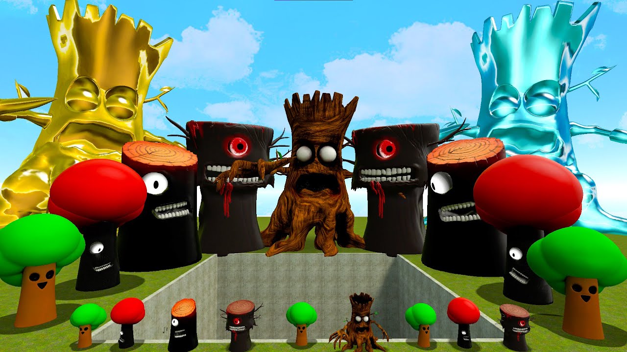 BIG HOLE NEW EVOLUTION OF MR TREE SPRUNKI PHASE SPARTAN KICKING in Garry's Mod!