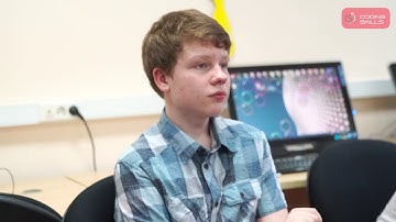 Выступление ученика в школе программирования Coding Skills