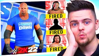I FIRED 3 WRESTLERS TO SIGN GOLDBERG! | WWE 2K22 MyGM PART 6