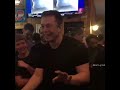 A tipsy Elon Musk celebrating the first Falcon Heavy launch 🍻