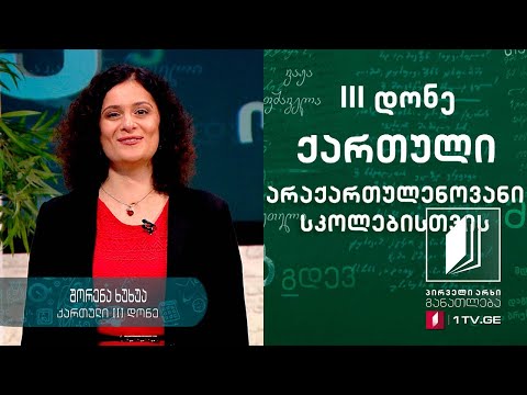 ქართული ენა არაქართულენოვანი სკოლებისთვის, III დონე - მეათე გაკვეთილი #ტელესკოლა