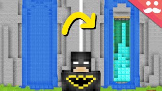 I made a Batman Waterfall Entrance for my Minecraft base