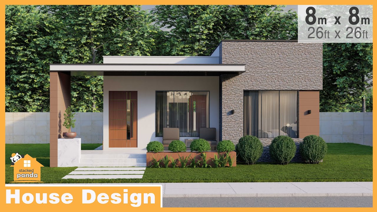 A Small House Design (50 sq.m.) - YouTube