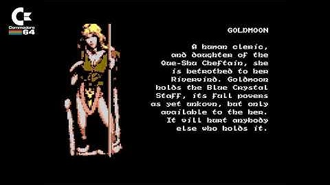 Advanced Dungeons & Dragons Heroes of the Lance (US Gold 1988) C64 Loading Screen Title Menu Archive