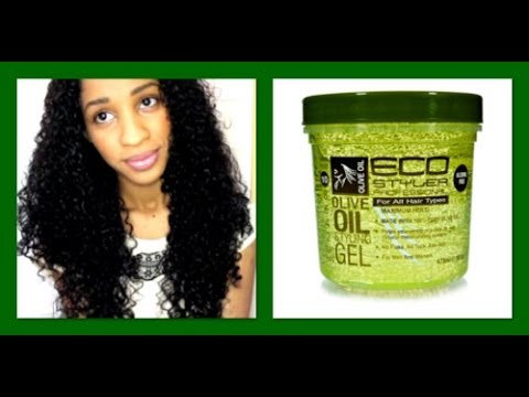 ECO STYLER Olive Oil GEL~On Curly Hair ~REVIEW~ - YouTube