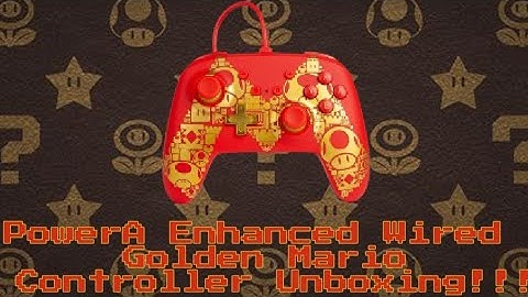 PowerA Enhanced Wired Golden Mario Controller Unboxing!!! (no I