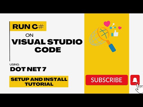 DOTNET in Visual Studio Code Using C# | Set up and Installation | VSCODE 2023 |.NET 6 & 7 | Windows