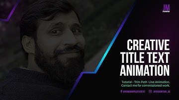 Trim Path Reveal Text Animation, Intro, Deep Glow, Creative Text in After Effects