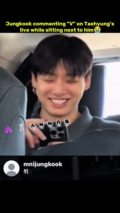 Jungkook commenting 'V' on Taehyung's live while sitting next to him😭 but Taehyung🤧🤣 #jungkook