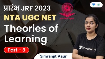 Theories of Learning | Part - 3 | NTA UGC NET | Simranjit Kaur