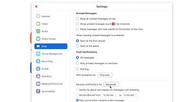 How to RECEIVE NOTIFICATIONS for KEYWORDS in ZOOM?