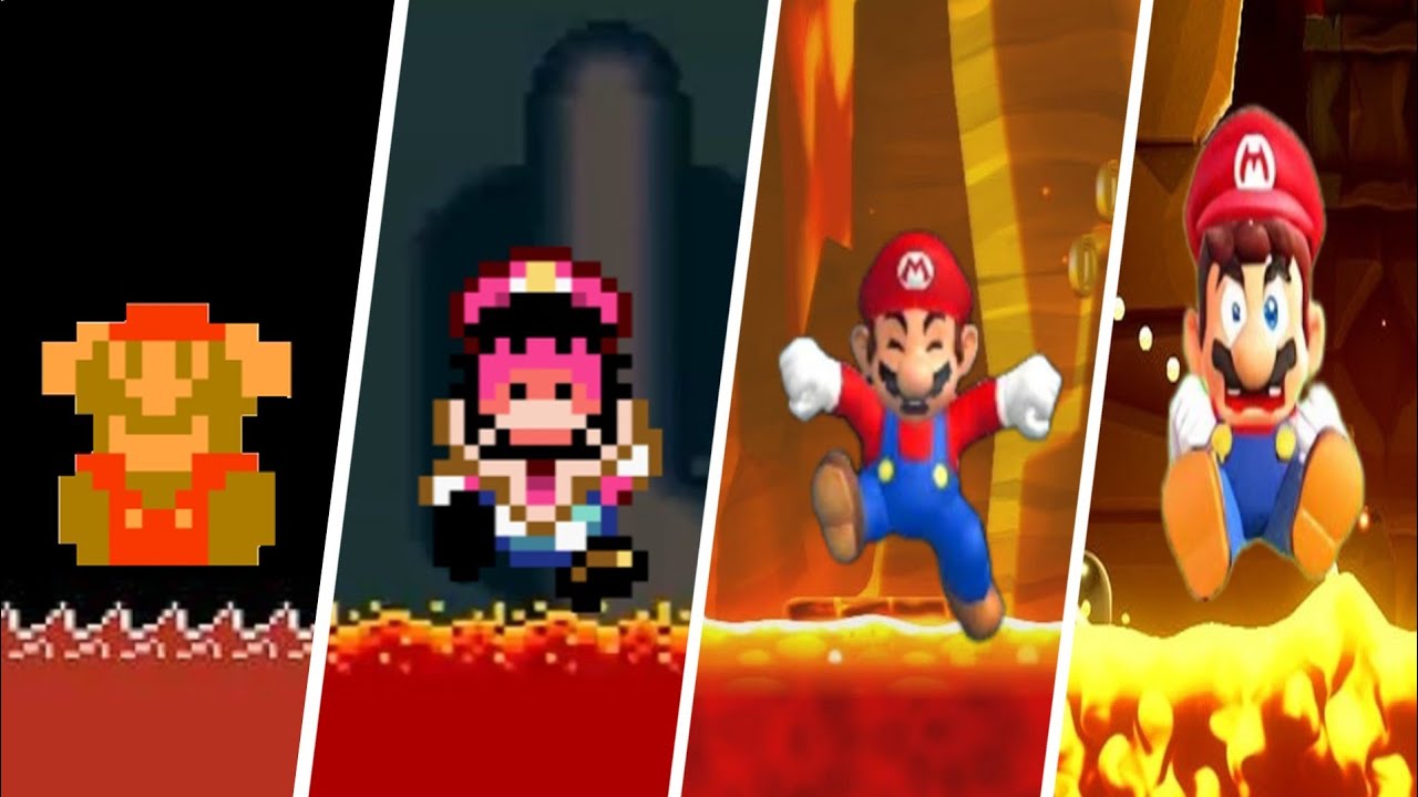 Evolution of Mario Falling in Lava (1985-2025)