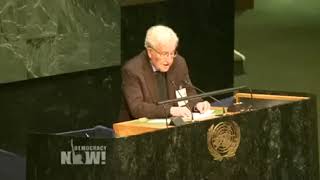 Noam Chomsky - UN Speech (Blasts United States for Supporting Israel \& Blocking Palestinian State)