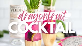 Pink Dragonfruit Cocktail — Fun Vegan Drink for Parties!