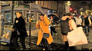 Saturday Night in Glasgow: Watching the City Breathe in the Rain | ASMR Cityscapes & PeopleWatching