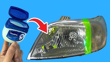 🔦Restore Old Headlights to NEW in 1 Minute Using VASELINE That You Won’t Believe ! 🚗😱