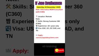 Informatica MDM Consultant November 15, 2025