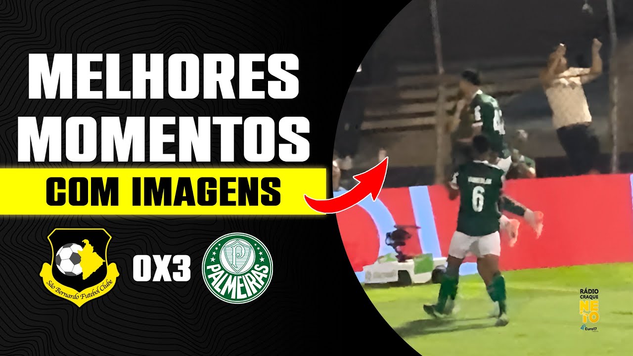 MELHORES MOMENTOS DE SÃO BERNARDO 0 X 3 PALMEIRAS QUARTAS DE FINAL ...