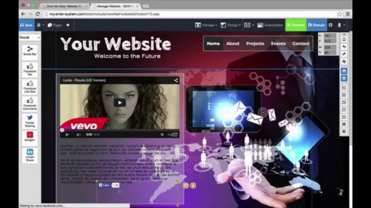 Click Me Easy website Builder - YouTube