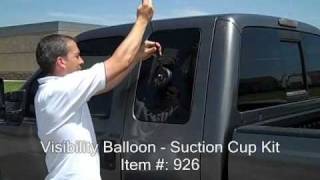 Visibility Balloon - The Helium-Free Balloon - Suction Cup Kit Car Window Demo