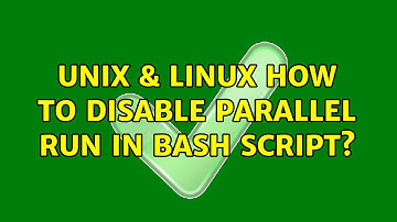 Unix & Linux: How to disable parallel run in bash script?