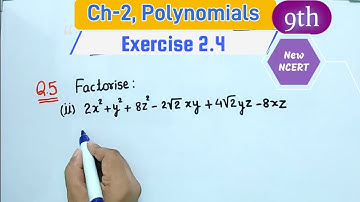 Ex 2.4 Q5 (ii) Class 9th Maths |  Polynomial class 9 Ex 2.4 Q5 Factorise New ncert | ex 2.5 Q5 class